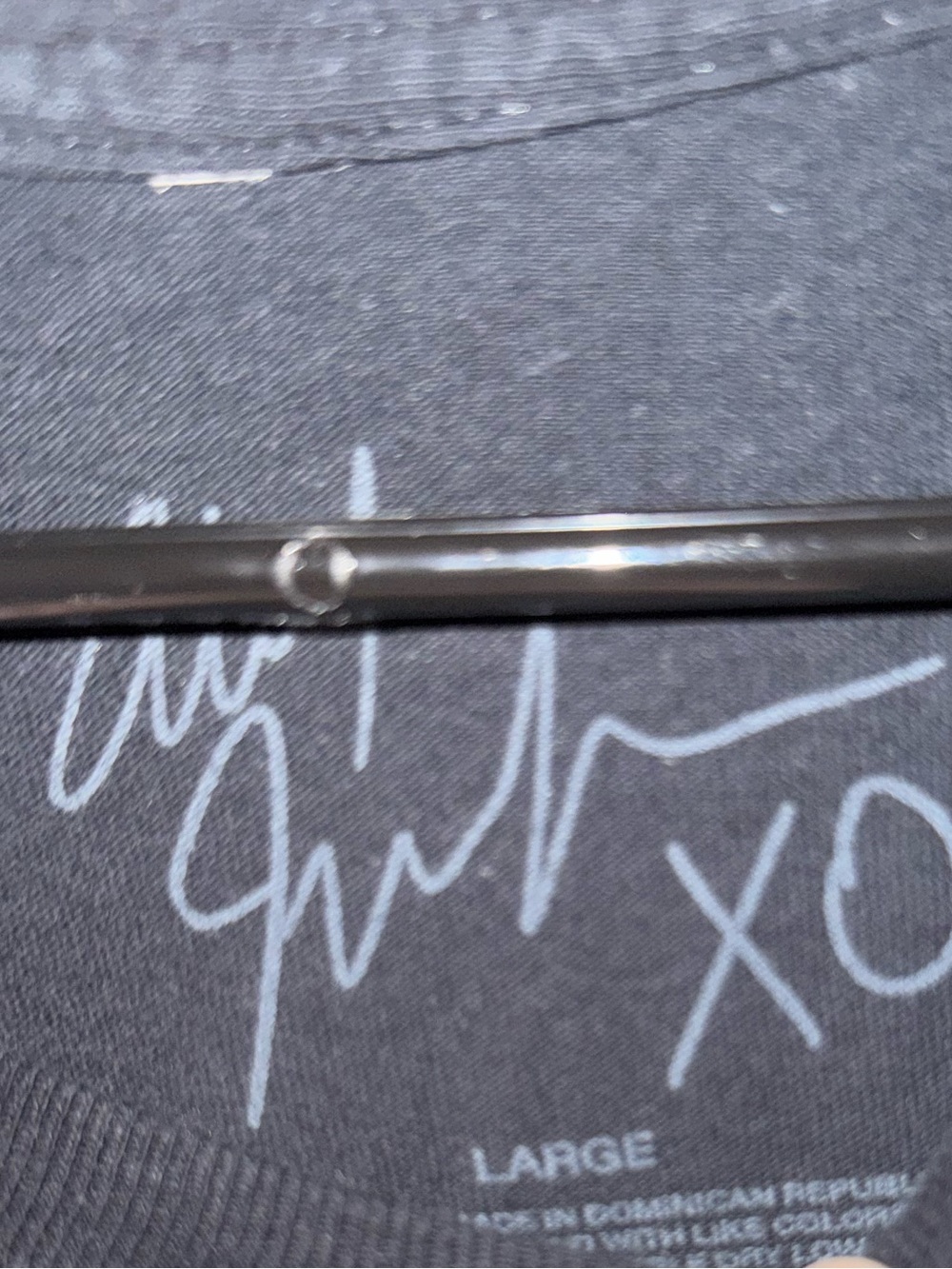 Signed XO Graphic Tee - Black with Red Accent